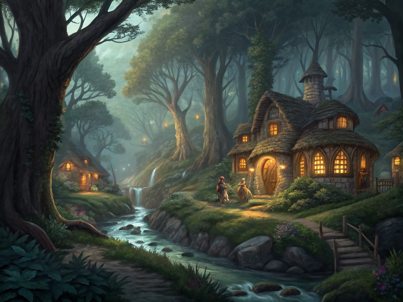 Secluded Forest Hamlet