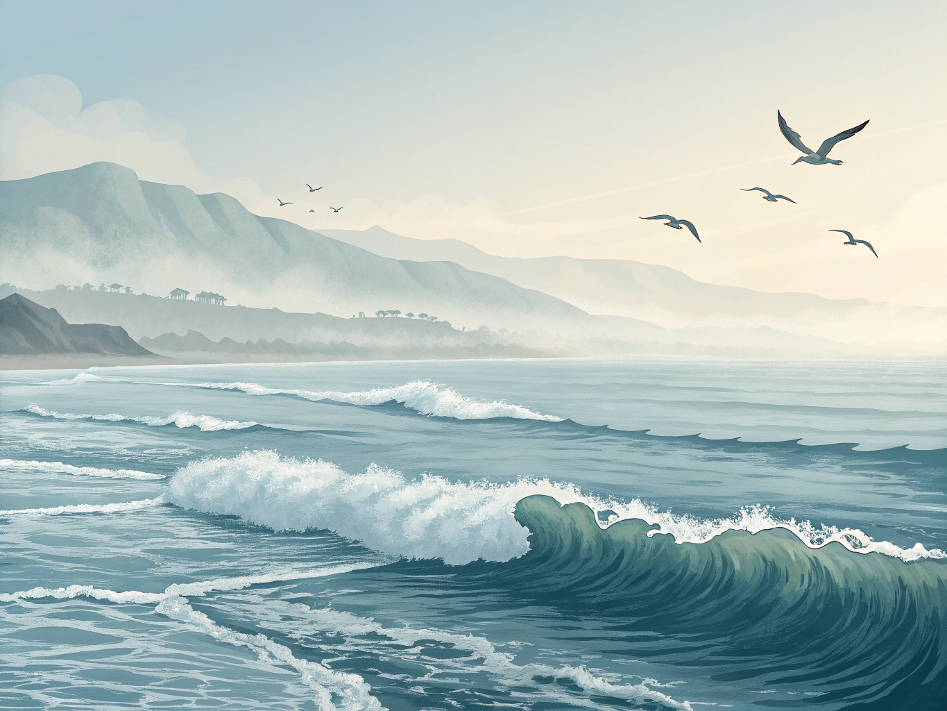 Calm over the Azure Bay