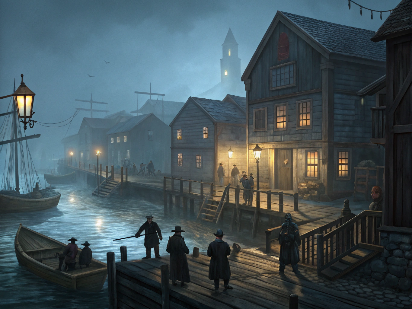 Shadows in the Harbor